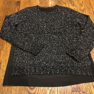 Club Monaco Black sweater & blouse combo.